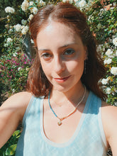 Load image into Gallery viewer, Two tone agate necklace with charm holder