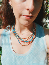 Load image into Gallery viewer, Two tone agate necklace with charm holder