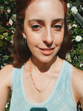 Load image into Gallery viewer, Two tone agate necklace with charm holder