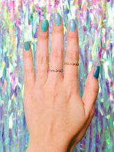 Load image into Gallery viewer, Ceejayeff alt star rings in white and yellow gold on a hand