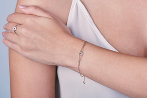 Ceejayeff circle Marq bracelet on a wrist