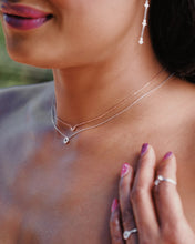 Load image into Gallery viewer, Ceejayeff circle Marq diamond necklace on a model