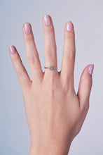 Load image into Gallery viewer, Ceejayeff circle Marq diamond ring on a hand