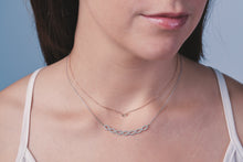 Load image into Gallery viewer, Ceejayeff diamond Marq strand necklace and double Marq choker on a model