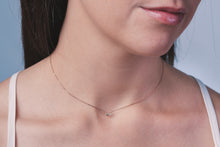 Load image into Gallery viewer, Ceejayeff Model wearing delicate gold and diamond jewelry