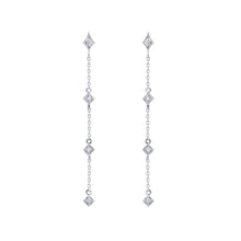 Load image into Gallery viewer, Ceejayeff long star diamond chain earring  in white gold