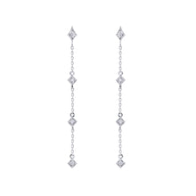 Load image into Gallery viewer, Ceejayeff long star diamond chain earring  in white gold