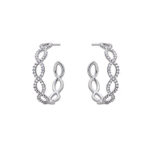 Load image into Gallery viewer, Ceejayeff diamond Marq hoop earring in white gold