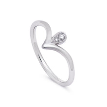 Load image into Gallery viewer, Ceejayeff pear point diamond ring in white gold