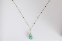 Load image into Gallery viewer, Carved Jade Long Chain Necklace