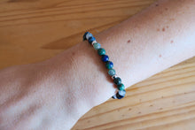 Load image into Gallery viewer, Chrysocolla &amp; Moss Agate Stretch Bracelet 2