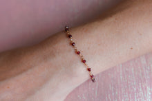 Load image into Gallery viewer, Garnet Chain Bracelet
