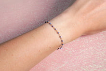 Load image into Gallery viewer, Lapis Mini Chain Bracelet