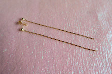 Load image into Gallery viewer, Long gold chain earrings