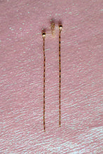 Load image into Gallery viewer, Long gold chain earrings