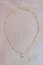 Load image into Gallery viewer, Peridot Briolette Necklace