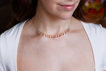 Load image into Gallery viewer, Pink Tourmaline Fringe Necklace