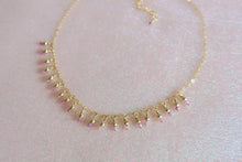 Load image into Gallery viewer, Pink Tourmaline Fringe Necklace