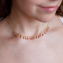 Load image into Gallery viewer, Necklace with small beads worn by a person