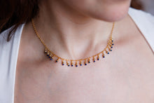 Load image into Gallery viewer, Lapis Fringe Necklace