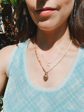 Load image into Gallery viewer, Two tone agate necklace with charm holder