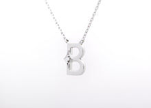 Load image into Gallery viewer, ceejayeff letter B diamond necklace in white gold