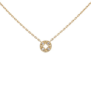 Ceejayeff circle Marq diamond necklace in yellow gold
