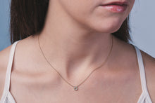 Load image into Gallery viewer, Ceejayeff Model wearing delicate gold and diamond jewelry