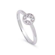 Load image into Gallery viewer, Ceejayeff circle Marq diamond ring alternative engagement ring in white gold