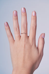 Ceejayeff curve ring and circle Marq gold ring diamond on a hand
