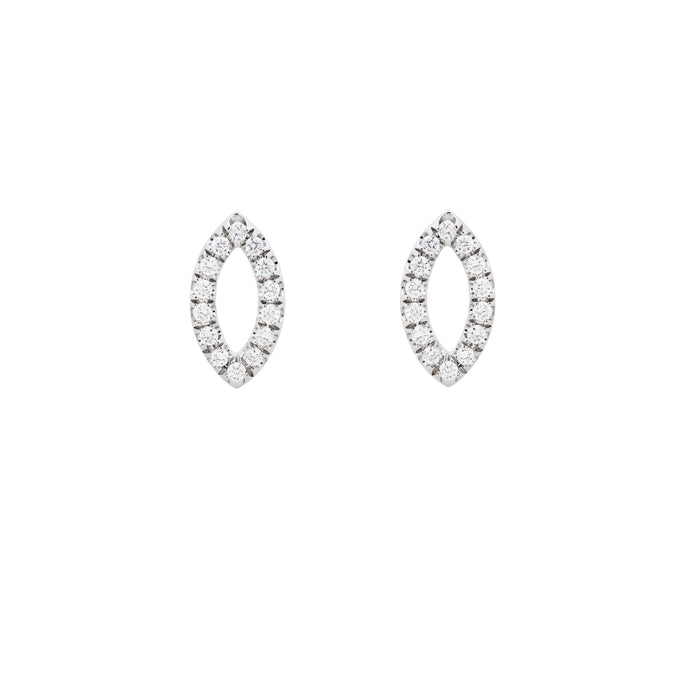 Ceejayeff diamond Marq stud earring in white gold