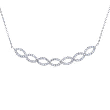 Load image into Gallery viewer, Ceejayeff diamond Marq strand bar necklace in white gold