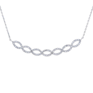 Ceejayeff diamond Marq strand bar necklace in white gold