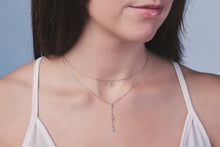 Load image into Gallery viewer, Ceejayeff long star diamond choker and Marq y diamond necklace on a model