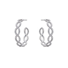 Load image into Gallery viewer, Ceejayeff diamond Marq hoop earring in white gold