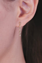 Load image into Gallery viewer, Ceejayeff multi Marq diamond dangle earring in yellow gold on a model