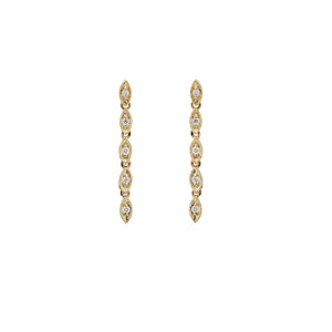 Ceejayeff multi Marq diamond dangle earring in yellow gold