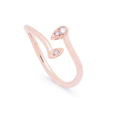 Load image into Gallery viewer, Ceejayeff pear Marq diamond bypass ring in rose gold