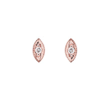 Load image into Gallery viewer, Ceejayeff single diamond Marq stud earring in rose gold