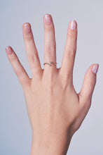 Load image into Gallery viewer, Ceejayeff star Marq diamond gold bypass ring on a hand