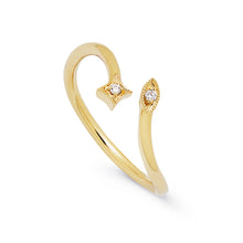 Load image into Gallery viewer, Ceejayeff star Marq diamond bypass ring in yellow gold